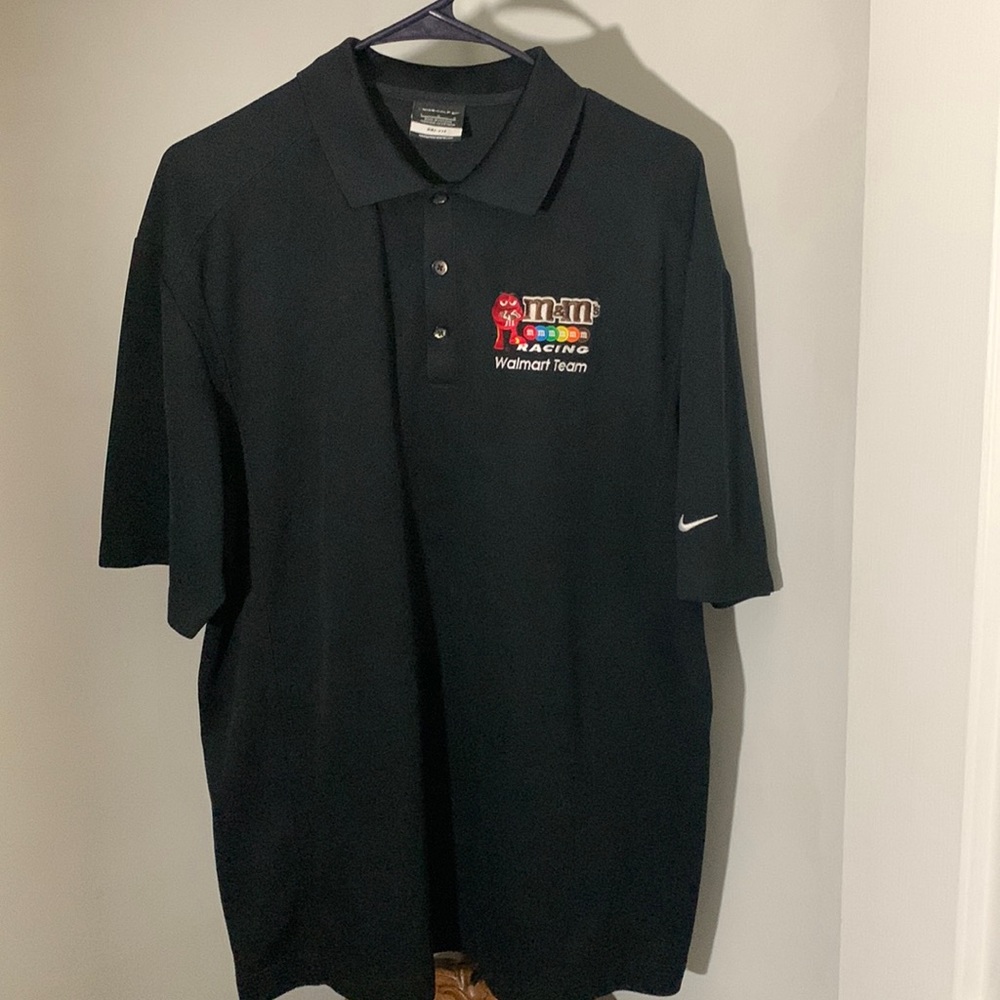 Nike Golf Polo Men’s Large M&Ms Racing Walmart Team Black